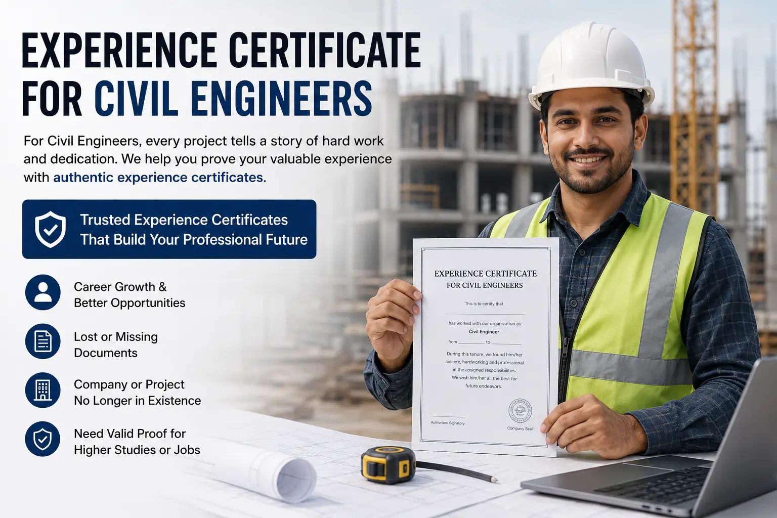 Experience Certificate For Civil Engineer